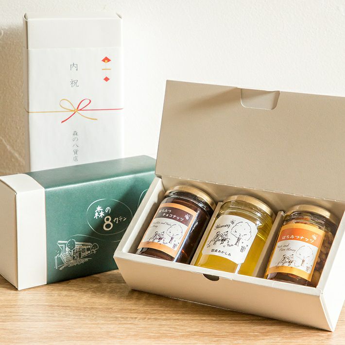 【びつくりあらら】パトモス詰め合わせ えらべる はちみつギフト3個用 | 森の8カテン rolca_shop
