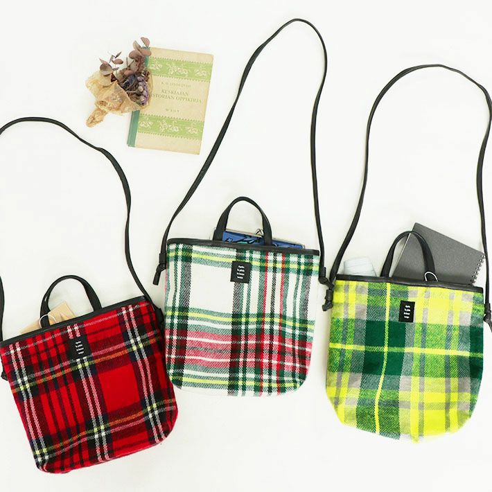 ene☆ タータンチェックカートBAG ene 限定 トートバッグ バッグ Ena Kuam] チェックショルダートートバッグ | 森の8カテン rolca_shop