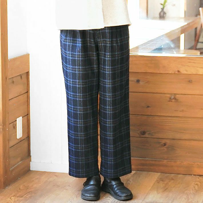 rolca on the notes]ウール混ツイードストレートパンツ | 森の8カテン