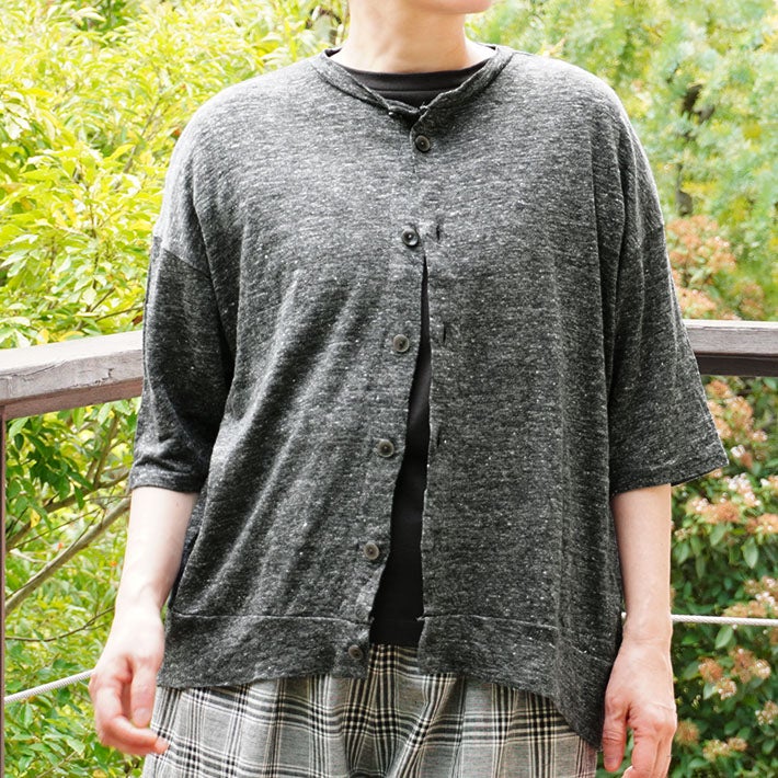 NARU]スラブリネンオーバルカーディガン | 森の8カテン rolca_shop